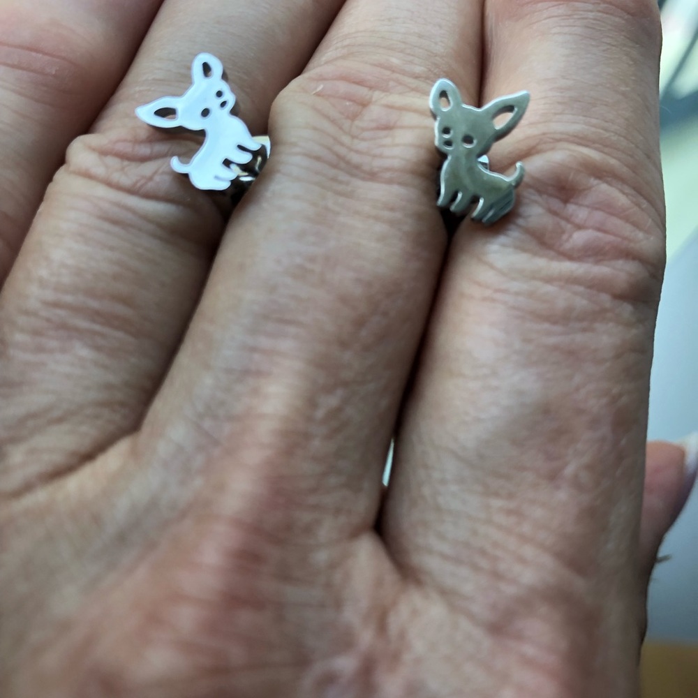 HOST PICK Dog earrings silver & stainless steel - Picture 3 of 4